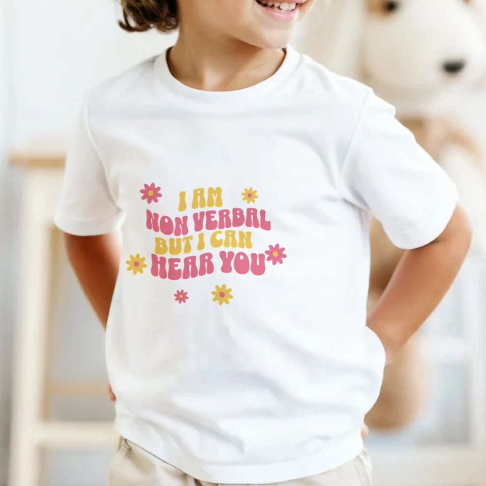I am non verbal but I can hear you Kids T-shirt
