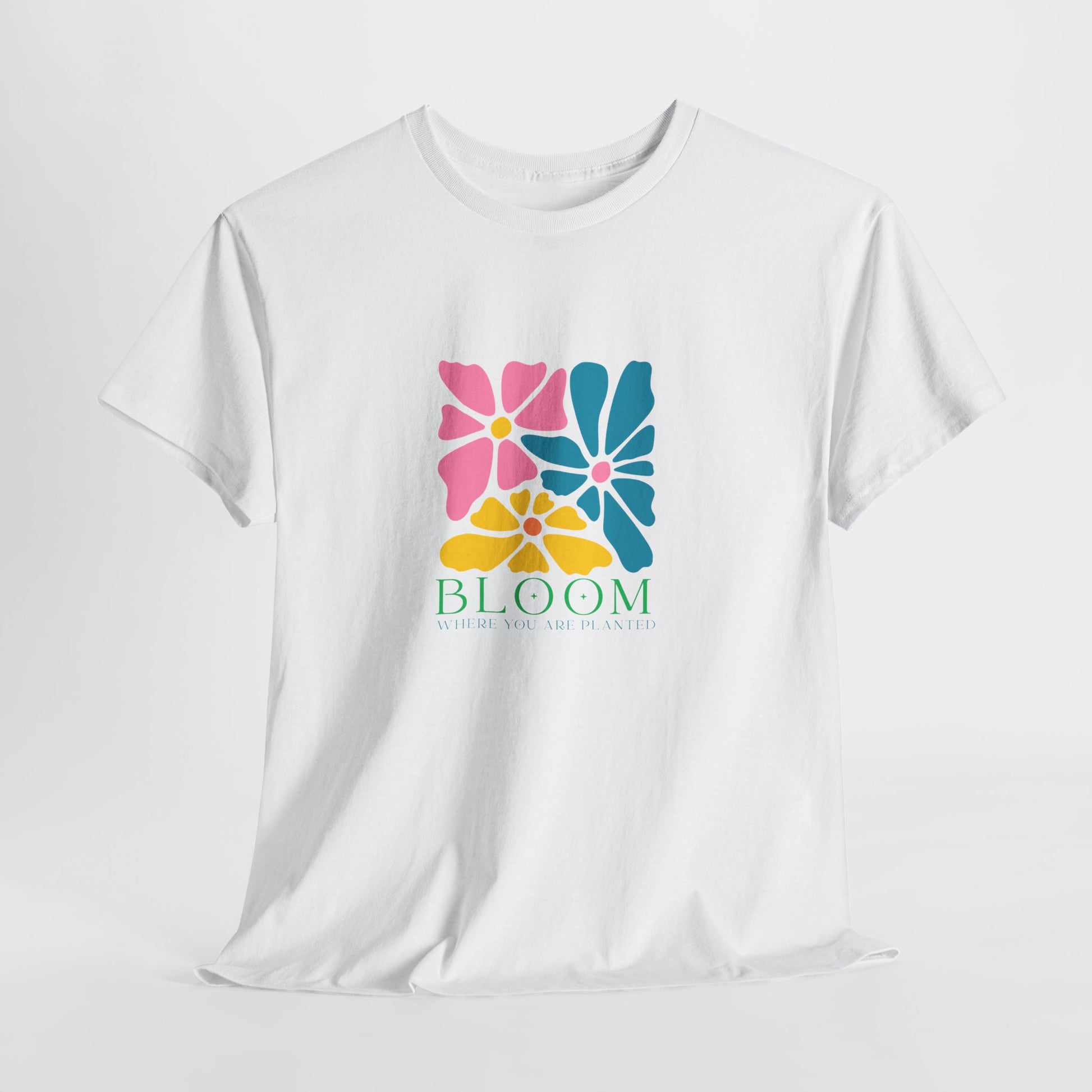 Bloom where you are planted T-shirt- White