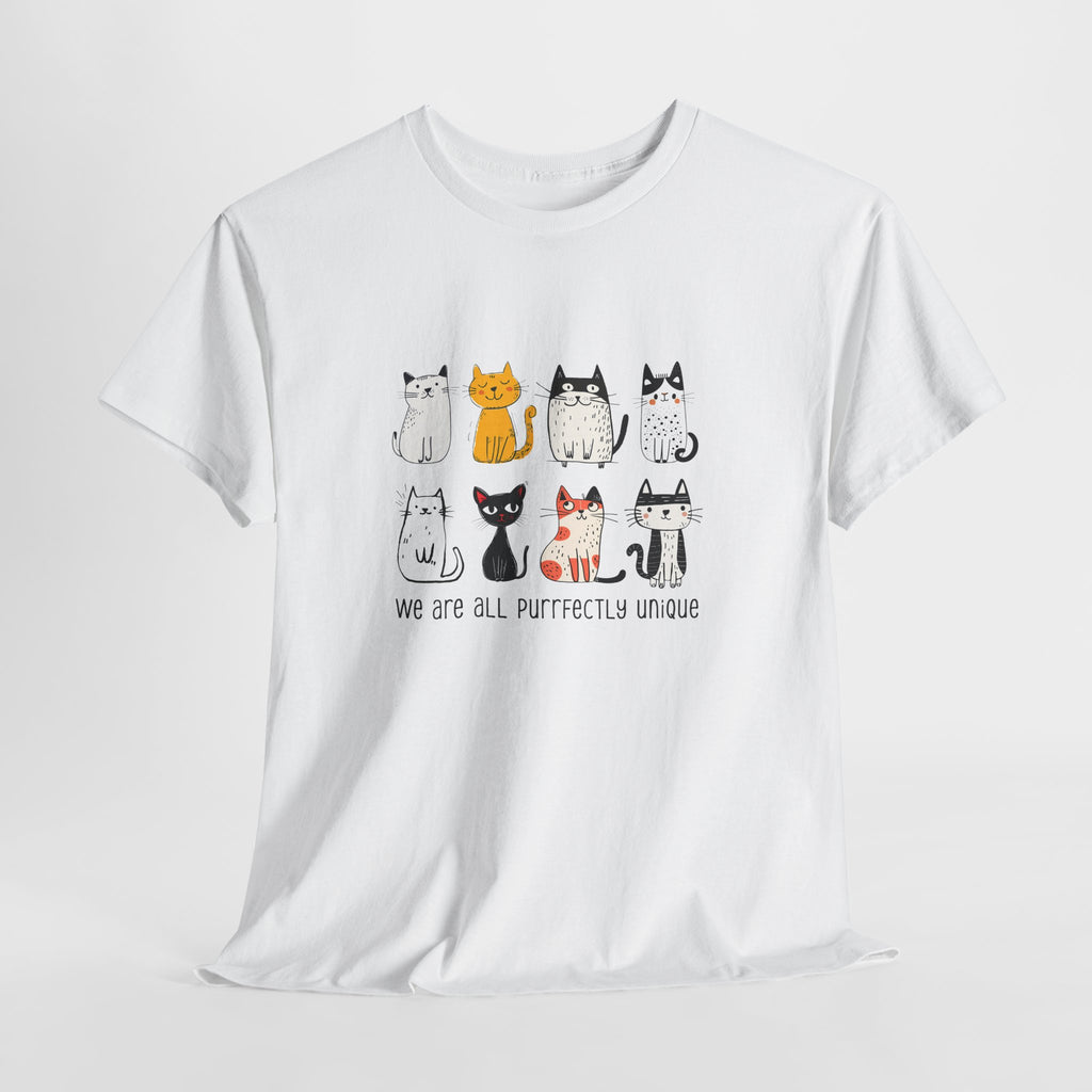 We are all purrfectly unique T-shirt - White