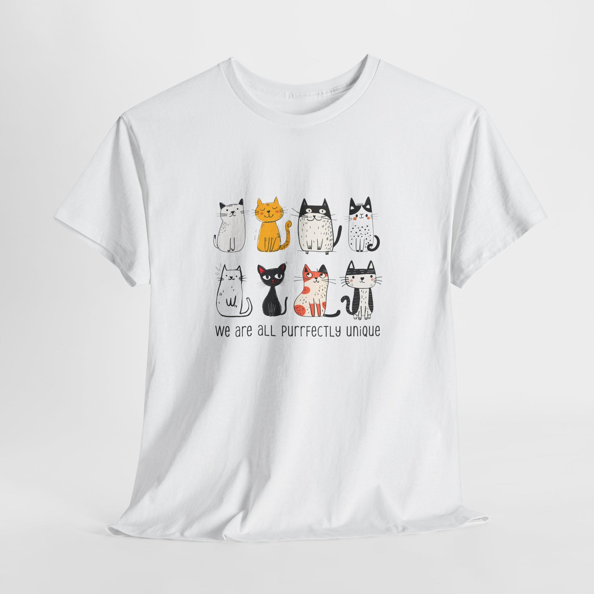 We are all purrfectly unique T-shirt - White