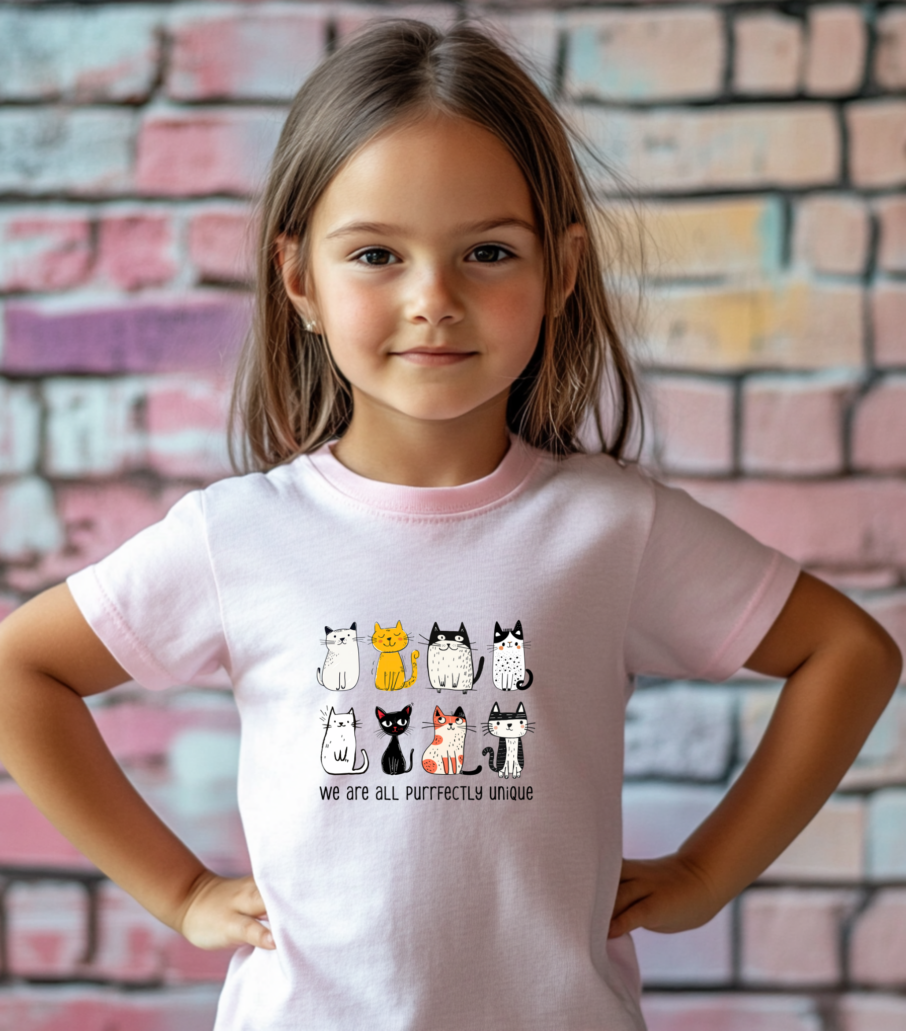 We are all purrfectly unique Kids T-Shirt