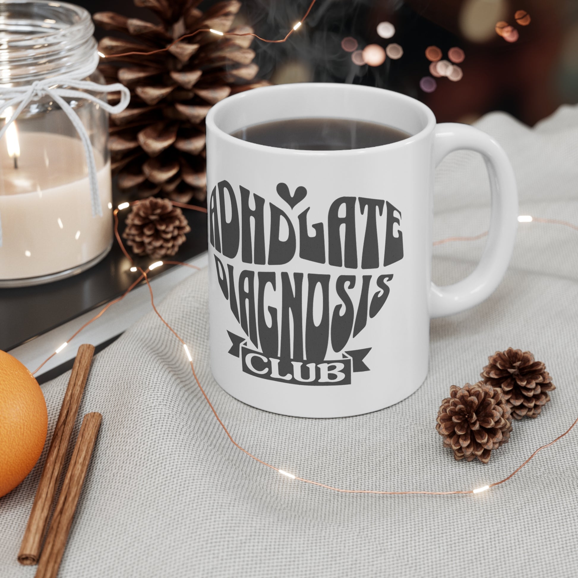 ADHD Late Diagnosis Club Mug - Monotone